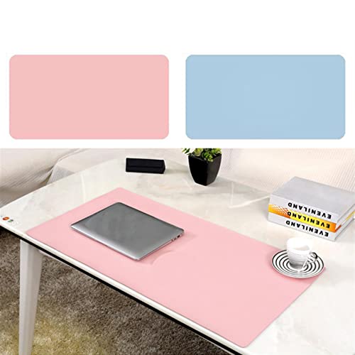 Lifup Wasserdicht PU Leder Schreibtischunterlage Rutschfeste Mauspad für Büro und Zuhause Doppelseitig Rosa Blau 110x60cm von Lifup
