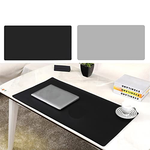 Lifup Wasserdicht PU Leder Schreibtischunterlage Rutschfeste Mauspad für Büro und Zuhause Doppelseitig Schwarz Grau 110x50cm von Lifup