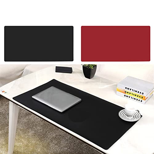 Lifup Wasserdicht PU Leder Schreibtischunterlage Rutschfeste Mauspad für Büro und Zuhause Doppelseitig Schwarz Rot 30x25cm von Lifup