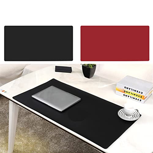 Lifup Wasserdicht PU Leder Schreibtischunterlage Rutschfeste Mauspad für Büro und Zuhause Doppelseitig Schwarz Rot 85x55cm von Lifup