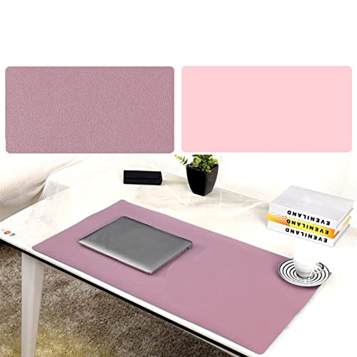 Lifup Wasserdicht PU Leder Schreibtischunterlage Rutschfeste Mauspad für Büro und Zuhause Doppelseitig Violett Rosa 55x25cm von Lifup