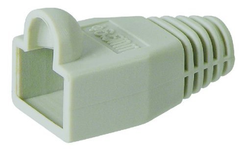 Ligawo 1024016 Knickschutzhülle für RJ45 Netzwerkstecker Tülle für 8P8C, VPE 10 Stück grau von Ligawo