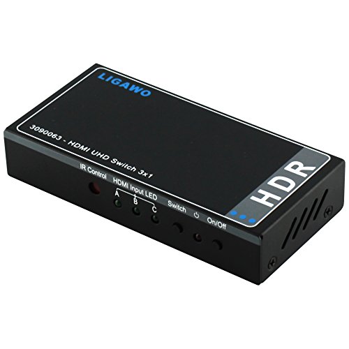 Ligawo 3090063 HDMI Switch 3x1 - HDR kompatibel |60Hz UHD Ultra HD | HDMI 2.0a | HDCP 2.2 HEVC | BT.2020 Ligawo 3090063 HDMI Switch 3x1 - HDR kompatibel |60Hz UHD Ultra HD | HDMI 2.0a | HDCP 2.2 HEVC | BT.2020 von Ligawo