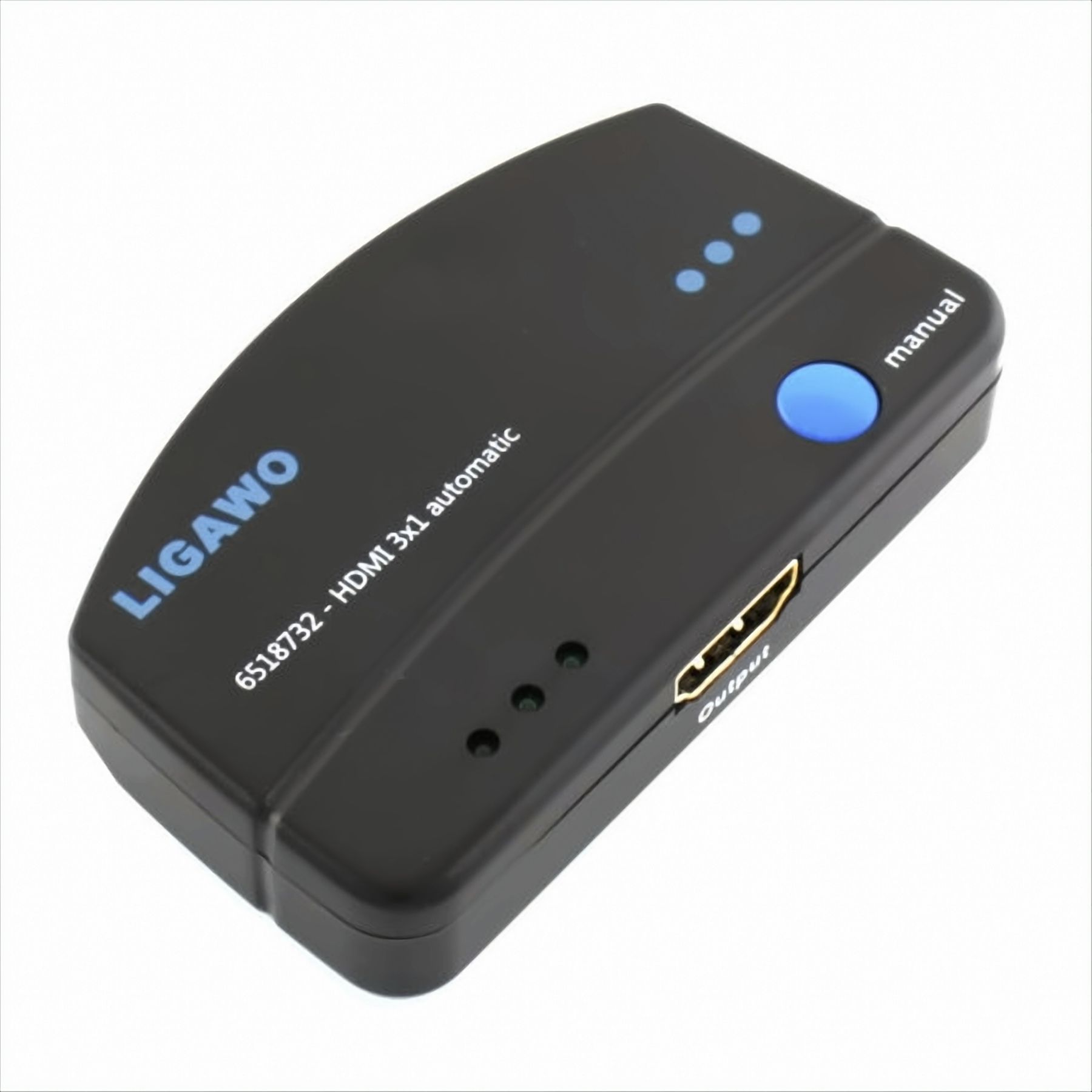 Ligawo 6518732 HDMI Switch 3x1 automatisch IR Extender Fernbedienung von Ligawo