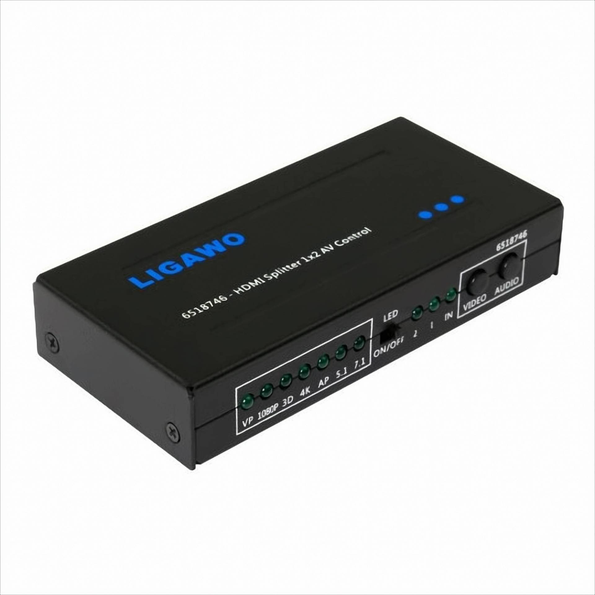 Ligawo 6518746 HDMI Splitter 1x2 - 4K*2K 3D Audio/ EDID Steuerung von Ligawo