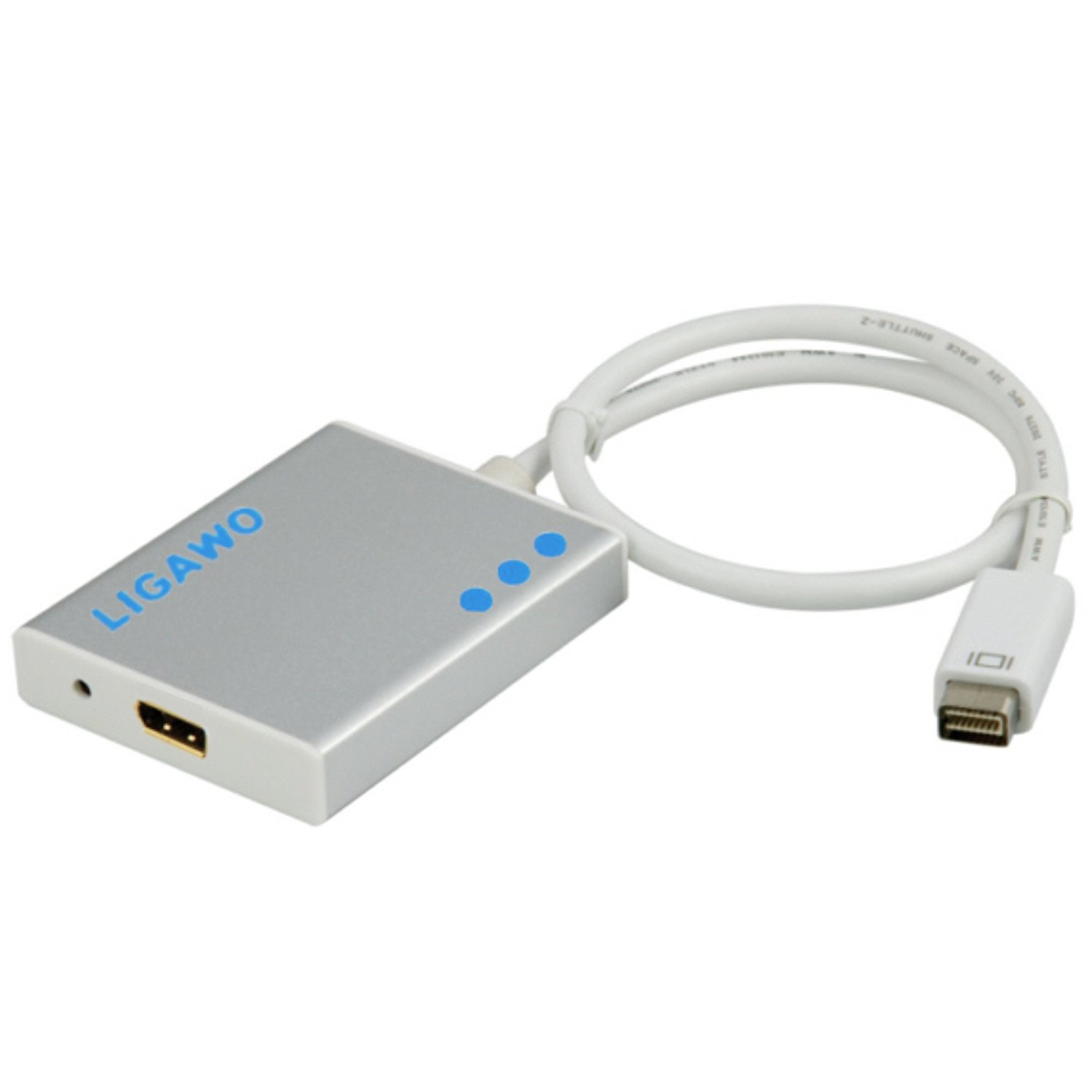 Ligawo 6518917 Mini DVI auf DisplayPort Videokabel-Adapter (Männlich, Weiblich, 1920 x 1200 Pixel), 0,5m silber von Ligawo