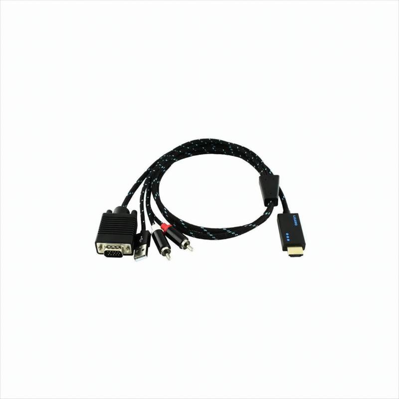 Ligawo 6518933 HDMI zu VGA + Audio Cinch Kabel 1:1/1080p passiv - 1,6m von Ligawo