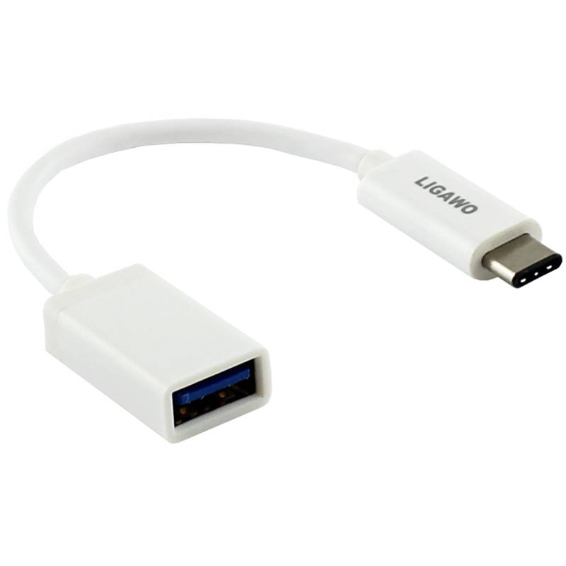Ligawo 6518940 USB 3.1 Typ C Stecker zu USB 3.1 Typ A Buchse ( Adapter ) - weiß von Ligawo