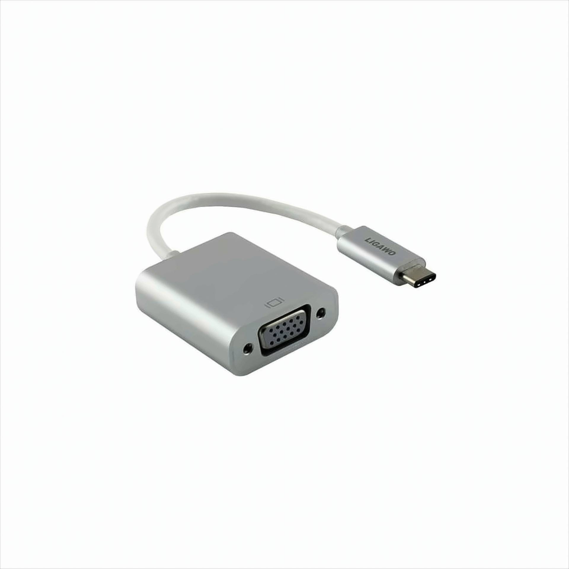 Ligawo 6518949 USB 3.1 Typ C Stecker an VGA Buchse Adapter silber von Ligawo