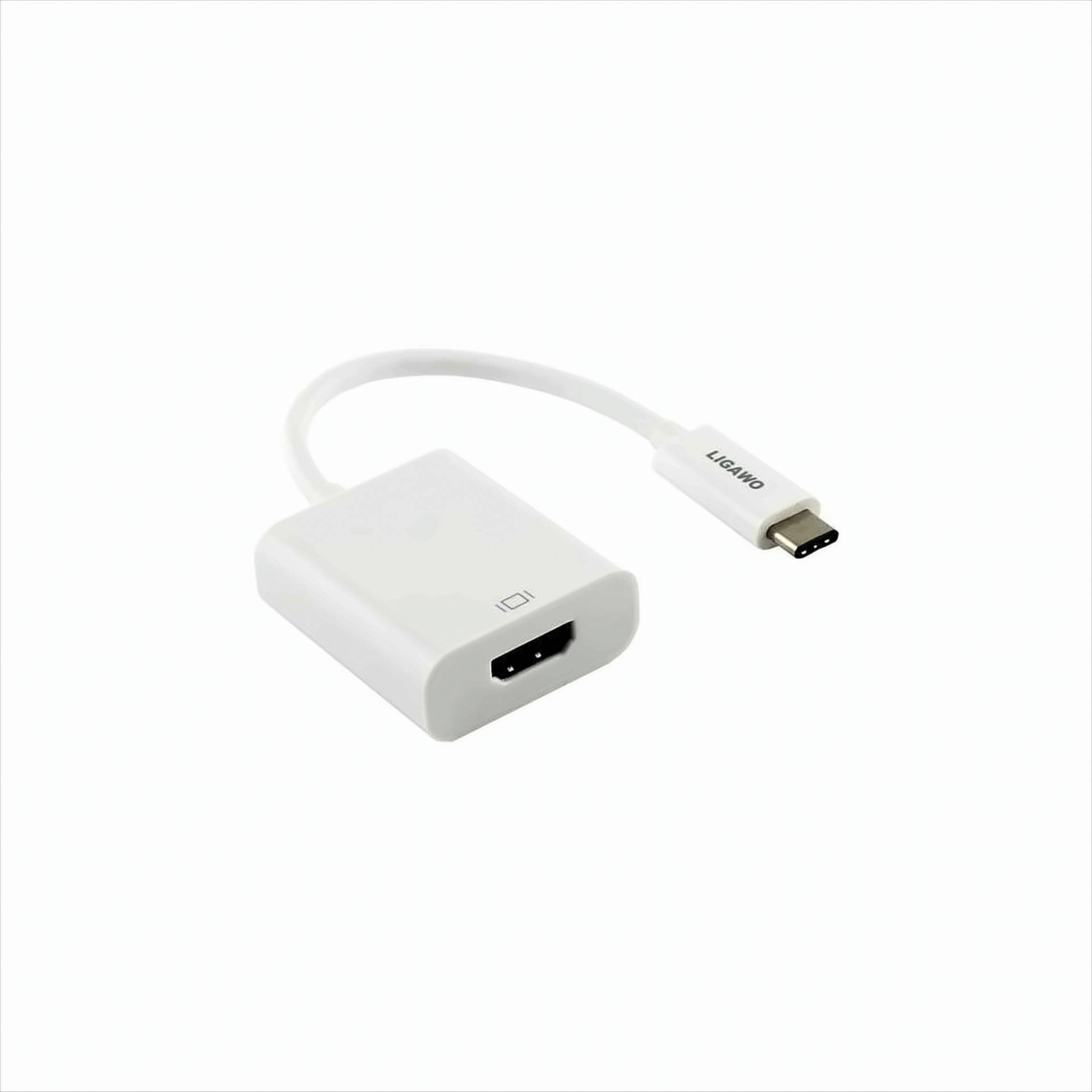 Ligawo 6518956 USB 3.1 Typ C Stecker an HDMI Buchse Adapter weiß von Ligawo