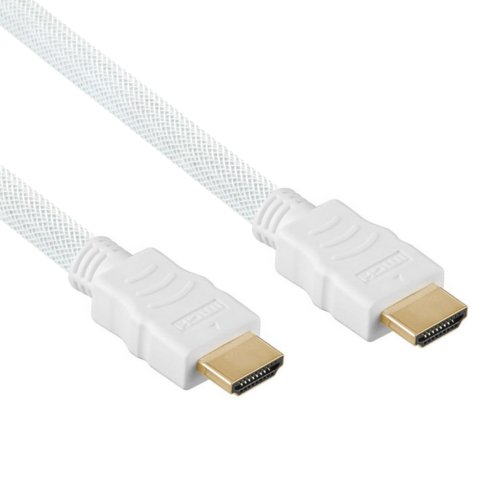 Ligawo 6541122 Ligawo High Speed HDMI Kabel mit Ethernet Nylonmantel 4K*2K 3D weiß - 2m von Ligawo