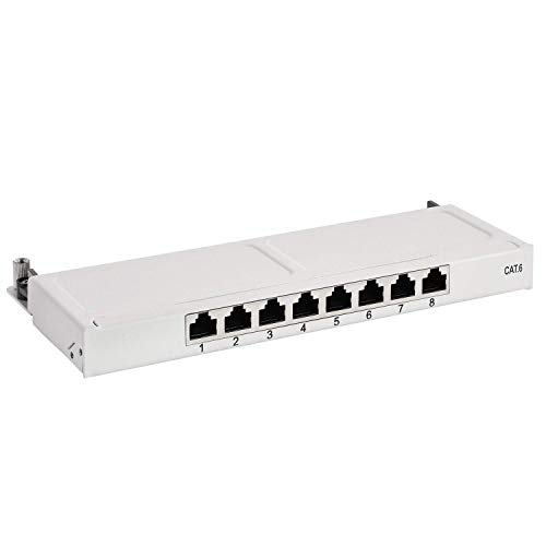 Ligawo 1020500 Patchpanel Cat.6 8x RJ45 LSA grau 0,5 HE von Ligawo