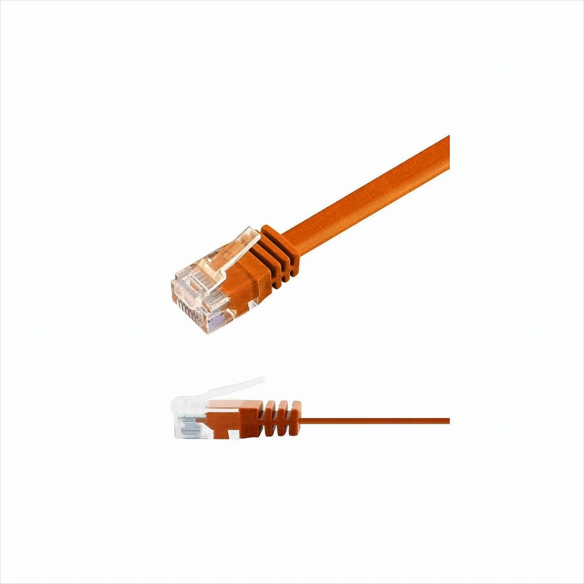 Ligawo Patchkabel Netzwerk Cat6 ultraslim Flachkabel 20m - orange von Ligawo