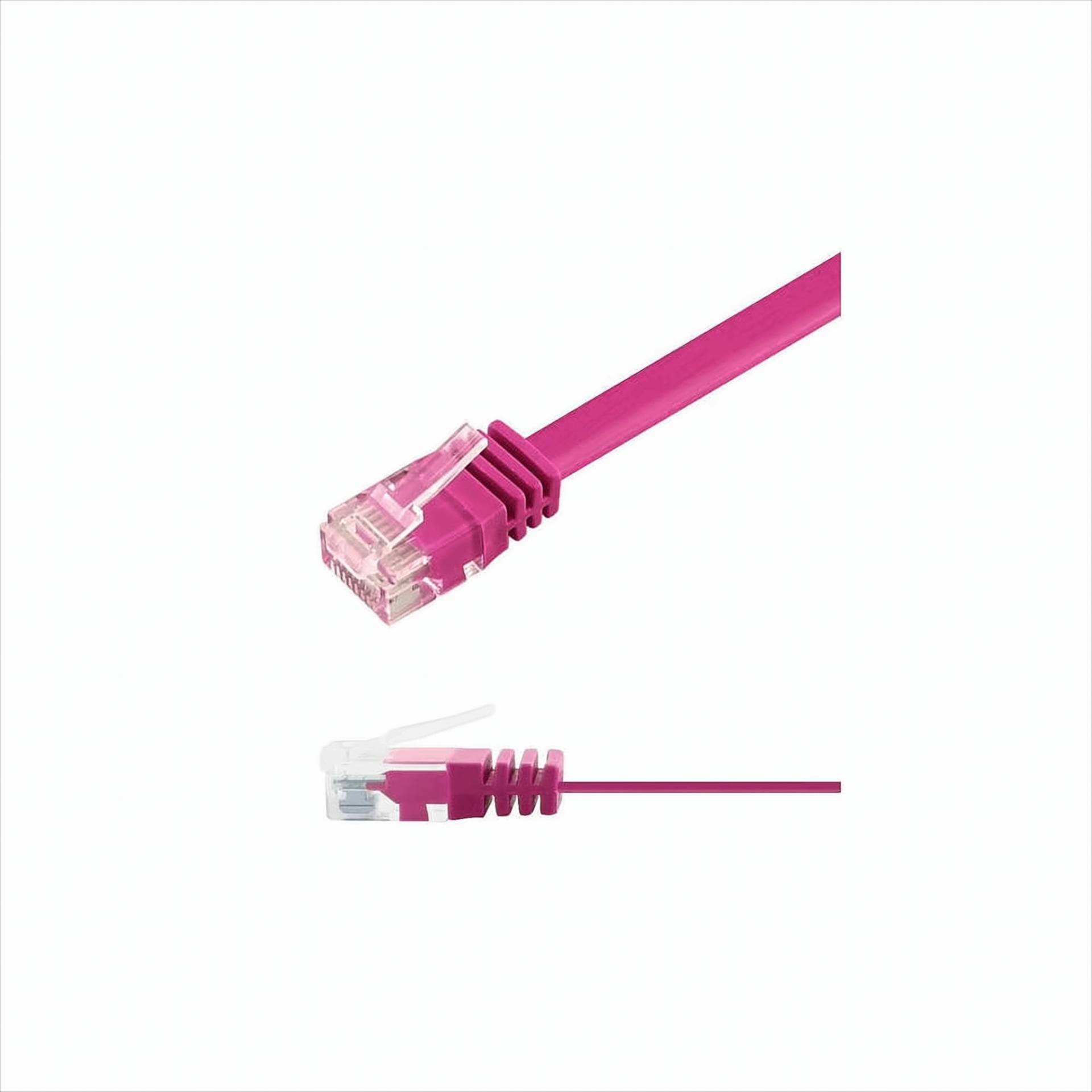 Ligawo Patchkabel Netzwerk Cat6 ultraslim Flachkabel 7m - magenta von Ligawo