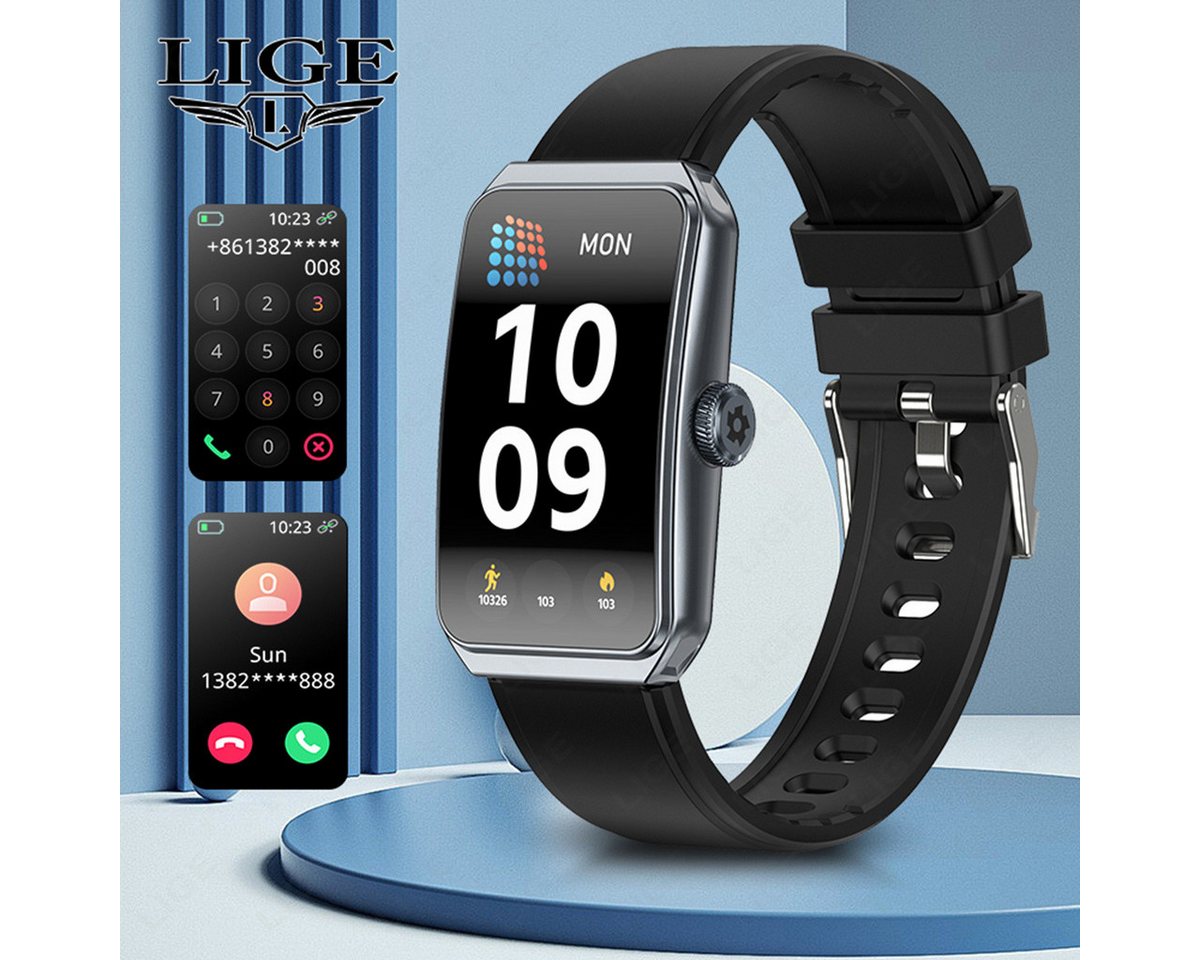 Lige Fur Damen Vollfarbdisplay, Über 100 Sportmodi, Smartwatch (1,47 cm, Andriod iOS), mit Wettervorhersage Kalorienverfolgung Ferngesprächsfunktion von Lige