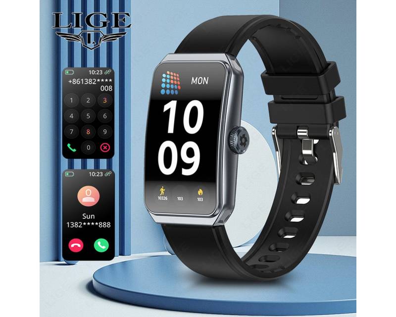 Lige Fur Damen Vollfarbdisplay, Über 100 Sportmodi, Smartwatch (1,47 cm, Andriod iOS), mit Wettervorhersage Kalorienverfolgung Ferngesprächsfunktion von Lige