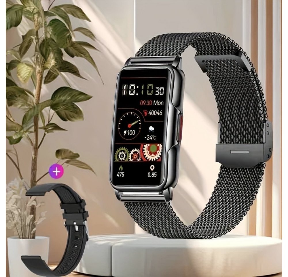 Lige Fur Herren Damen mit HD-Touchscreen, 180 mAh Akku Smartwatch (1.46 cm, Andriod iOS), mit Wetter, Wecker, Nachrichtenbenachrichtigung, 20+ Sportmodi von Lige