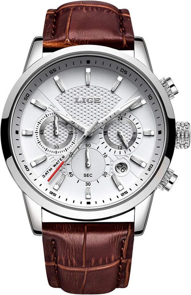 Lige Fur Herren Watch, mit modisch, Chronograph wasserdicht, analog, Quarz lässig von Lige