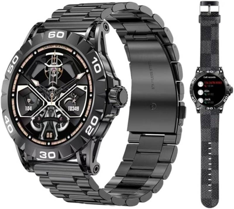 Lige Premium Smartwatch Herren HD-Display Schlaftracking Herzfrequenz SpO2 Smartwatch (1,39 Zoll, Android iOS), Blutdruckmessung 21 Sportmodi, 300 mAh Akku von Lige