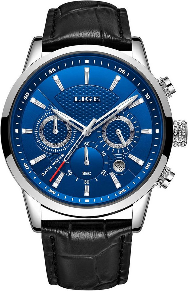Lige Watch, mit modisch, Chronograph wasserdicht, analog, Quarz lässig Lige Watch, mit modisch, Chronograph wasserdicht, analog, Quarz lässig von Lige
