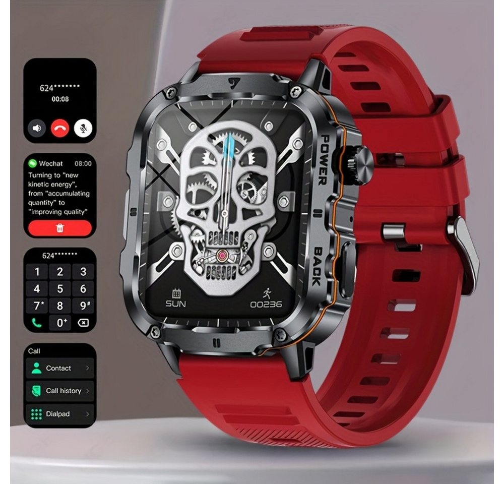 Lige für Herren, kabelloses Anrufen, Foto, Musik, Sportverfolgung Smartwatch (Andriod iOS), mit Legierunggehäuse, wiederaufladbarer Lithium-Akku, 290mAh, kabellos von Lige