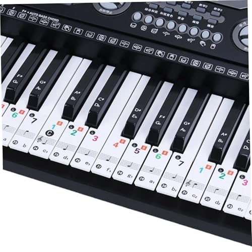 Klavier-Tastaturaufkleber, 88/61/49/37 transparente und abnehmbare Klavieraufkleber, umweltfreundliche PVC, perfekt für Anfänger und Studenten oder Kinder, Keyboard von Ligeinsrk
