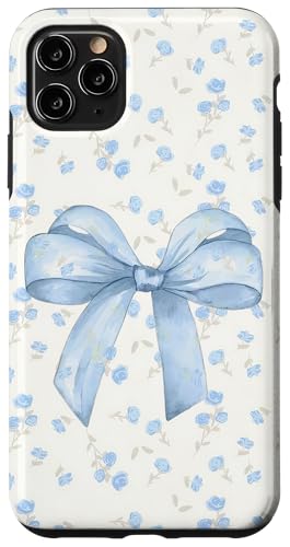 Hellblaue Schleife und Wildblumenmuster, niedlich, Kokette, Vintage Hülle für iPhone 11 Pro Max Hellblaue Schleife und Wildblumenmuster, niedlich, Kokette, Vintage Hülle für iPhone 11 Pro Max von Light Blue Bow & Wildflower Pattern Cute Coquette