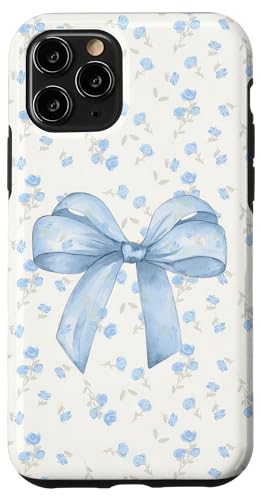 Hellblaue Schleife und Wildblumenmuster, niedlich, Kokette, Vintage Hülle für iPhone 11 Pro Hellblaue Schleife und Wildblumenmuster, niedlich, Kokette, Vintage Hülle für iPhone 11 Pro von Light Blue Bow & Wildflower Pattern Cute Coquette