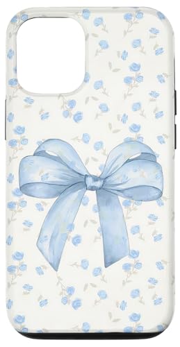 Hellblaue Schleife und Wildblumenmuster, niedlich, Kokette, Vintage Hülle für iPhone 12/12 Pro Hellblaue Schleife und Wildblumenmuster, niedlich, Kokette, Vintage Hülle für iPhone 12/12 Pro von Light Blue Bow & Wildflower Pattern Cute Coquette
