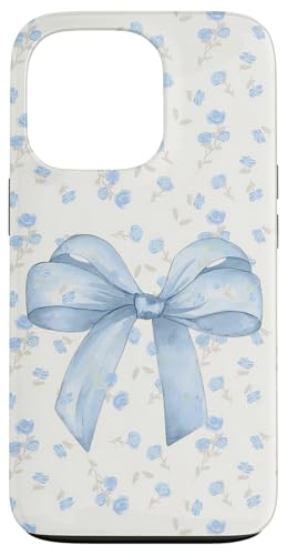 Hellblaue Schleife und Wildblumenmuster, niedlich, Kokette, Vintage Hülle für iPhone 13 Pro Hellblaue Schleife und Wildblumenmuster, niedlich, Kokette, Vintage Hülle für iPhone 13 Pro von Light Blue Bow & Wildflower Pattern Cute Coquette