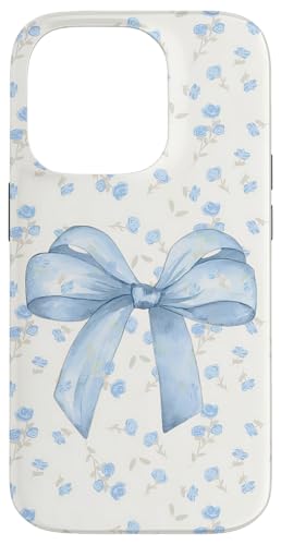 Hellblaue Schleife und Wildblumenmuster, niedlich, Kokette, Vintage Hülle für iPhone 14 Pro Hellblaue Schleife und Wildblumenmuster, niedlich, Kokette, Vintage Hülle für iPhone 14 Pro von Light Blue Bow & Wildflower Pattern Cute Coquette