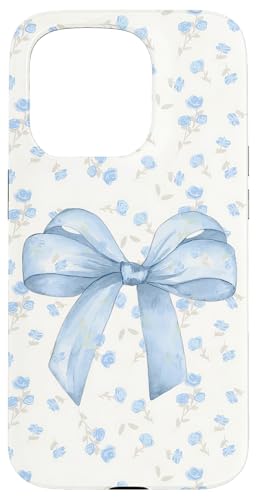 Hellblaue Schleife und Wildblumenmuster, niedlich, Kokette, Vintage Hülle für iPhone 15 Pro Hellblaue Schleife und Wildblumenmuster, niedlich, Kokette, Vintage Hülle für iPhone 15 Pro von Light Blue Bow & Wildflower Pattern Cute Coquette