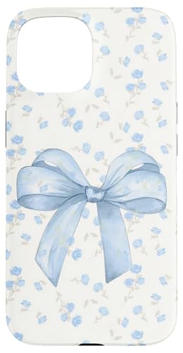 Hellblaue Schleife und Wildblumenmuster, niedlich, Kokette, Vintage Hülle für iPhone 15 Hellblaue Schleife und Wildblumenmuster, niedlich, Kokette, Vintage Hülle für iPhone 15 von Light Blue Bow & Wildflower Pattern Cute Coquette