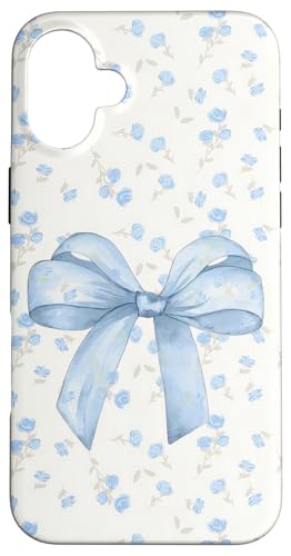 Hellblaue Schleife und Wildblumenmuster, niedlich, Kokette, Vintage Hülle für iPhone 16 Plus Hellblaue Schleife und Wildblumenmuster, niedlich, Kokette, Vintage Hülle für iPhone 16 Plus von Light Blue Bow & Wildflower Pattern Cute Coquette