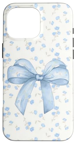 Hellblaue Schleife und Wildblumenmuster, niedlich, Kokette, Vintage Hülle für iPhone 16 Pro Max Hellblaue Schleife und Wildblumenmuster, niedlich, Kokette, Vintage Hülle für iPhone 16 Pro Max von Light Blue Bow & Wildflower Pattern Cute Coquette