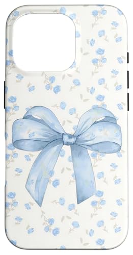 Hellblaue Schleife und Wildblumenmuster, niedlich, Kokette, Vintage Hülle für iPhone 16 Pro Hellblaue Schleife und Wildblumenmuster, niedlich, Kokette, Vintage Hülle für iPhone 16 Pro von Light Blue Bow & Wildflower Pattern Cute Coquette