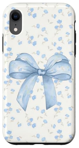Hellblaue Schleife und Wildblumenmuster, niedlich, Kokette, Vintage Hülle für iPhone XR Hellblaue Schleife und Wildblumenmuster, niedlich, Kokette, Vintage Hülle für iPhone XR von Light Blue Bow & Wildflower Pattern Cute Coquette