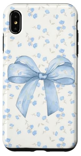 Hellblaue Schleife und Wildblumenmuster, niedlich, Kokette, Vintage Hülle für iPhone XS Max Hellblaue Schleife und Wildblumenmuster, niedlich, Kokette, Vintage Hülle für iPhone XS Max von Light Blue Bow & Wildflower Pattern Cute Coquette