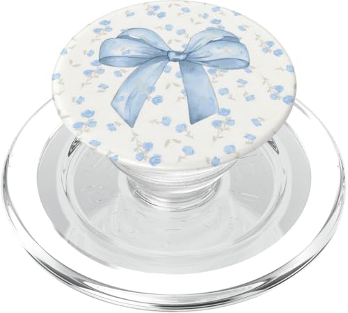 Hellblaue Schleife und Wildblumenmuster, niedlich, Kokette, Vintage PopSockets PopGrip für MagSafe Hellblaue Schleife und Wildblumenmuster, niedlich, Kokette, Vintage PopSockets PopGrip für MagSafe von Light Blue Bow & Wildflower Pattern Cute Coquette