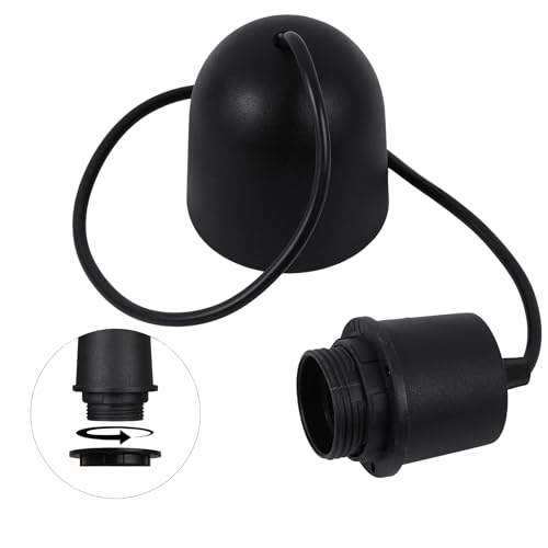 Light-Home Hängelampe Minimalistisch – Hängeleuchte Industrial - Lampenaufhängung ohne Lampenschirm und ohne Glühbirne - Pendelleuchte mit Lampenfassung E27 - Schwarz - Tasse ⌀ 6 cm Light-Home Hängelampe Minimalistisch – Hängeleuchte Industrial - Lampenaufhängung ohne Lampenschirm und ohne Glühbirne - Pendelleuchte mit Lampenfassung E27 - Schwarz - Tasse ⌀ 6 cm von Light Home LH