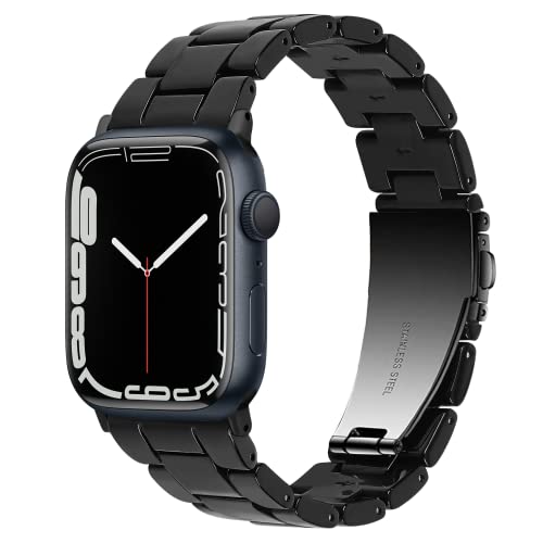 Light Kompatibel mit Apple Watch Armband 41mm 40mm 38mm, Leicht Einstellbar Mode Harz Wasserdicht Ersatzband für Apple Watch Series 9 Series 8 7 6 SE 5 4 3 2 1 Pure Black Light Kompatibel mit Apple Watch Armband 41mm 40mm 38mm, Leicht Einstellbar Mode Harz Wasserdicht Ersatzband für Apple Watch Series 9 Series 8 7 6 SE 5 4 3 2 1 Pure Black von Light House