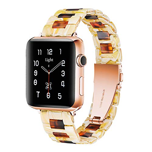 Light Kompatibel mit Apple Watch Armband 41mm 40mm 38mm oder Ultra 49mm 45mm 44mm 42mm, Leicht Einstellbar Mode Harz Wasserdicht Ersatzband für Apple Watch Ultra, Series 9 8 7 6 SE 5 4 3 2 1 Light Kompatibel mit Apple Watch Armband 41mm 40mm 38mm oder Ultra 49mm 45mm 44mm 42mm, Leicht Einstellbar Mode Harz Wasserdicht Ersatzband für Apple Watch Ultra, Series 9 8 7 6 SE 5 4 3 2 1 von Light House