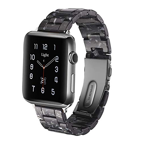 Light Kompatibel mit Apple Watch Armband 49mm 45mm 44mm 42mm, Leicht Einstellbar Mode Harz Wasserdicht für Apple Watch Ultra, Series 8 45mm Series 9 7 6 5 4 3 2 1 Apple Watch SE für Damen/Herren von Light House