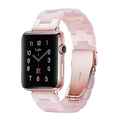 Light Kompatibel mit Apple Watch Armband 49mm 45mm 44mm 42mm, Leicht Einstellbar Mode Harz Wasserdicht für Apple Watch Ultra, Series 8 45mm Series 9 7 6 5 4 3 2 1 Apple Watch SE für Damen/Herren von Light House