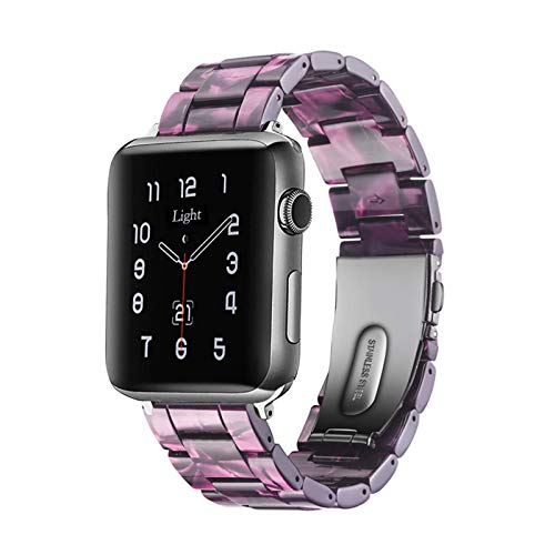 Light Kompatibel mit Apple Watch Armband 49mm 45mm 44mm 42mm, Leicht Einstellbar Mode Harz Wasserdicht für Apple Watch Ultra, Series 8 45mm Series 9 7 6 5 4 3 2 1 Apple Watch SE für Damen/Herren von Light House