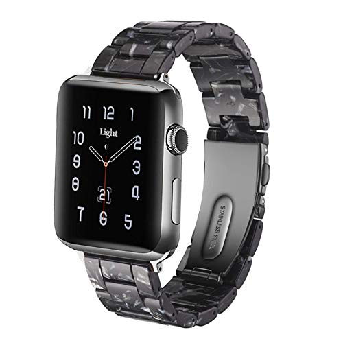 Light Kompatibel mit Apple Watch Armband 49mm 46mm 45mm 44mm 42mm, Leicht Einstellbar Mode Harz Wasserdicht für Apple Watch Ultra, Series 10 9 8 7 6 5 4 3 2 1 iWatch SE für Damen/Herren von Light House