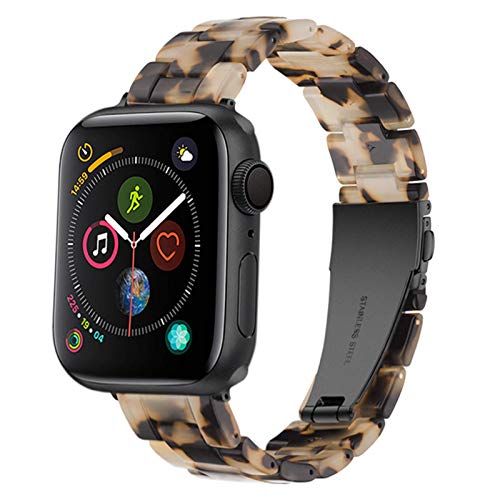 Light Kompatibel mit Apple Watch Armband 49mm 45mm 44mm 42mm, Leicht Einstellbar Mode Harz Wasserdicht für Apple Watch Ultra, Series 9 45mm Series 8 7 6 5 4 3 2 1 Apple Watch SE für Damen/Herren von Light House