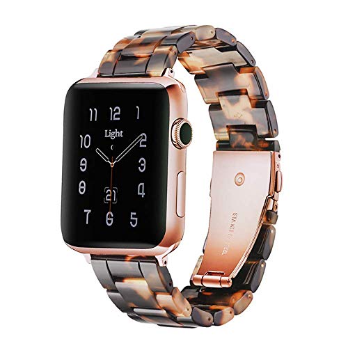 Light Kompatibel mit Apple Watch Armband 49mm 45mm 44mm 42mm, Leicht Einstellbar Mode Harz Wasserdicht für Apple Watch Ultra, Series 9 45mm Series 8 7 6 5 4 3 2 1 Apple Watch SE für Damen/Herren von Light House