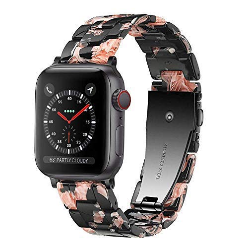 Light Kompatibel mit Apple Watch Armband 8 41mm 40mm 38mm, Leicht Einstellbar Mode Harz Wasserdicht für Schwarz Apple Watch Series 9 41mm,Series 8 7 6 5 4 3 2 1 Apple Watch SE für Damen/Herren Light Kompatibel mit Apple Watch Armband 8 41mm 40mm 38mm, Leicht Einstellbar Mode Harz Wasserdicht für Schwarz Apple Watch Series 9 41mm,Series 8 7 6 5 4 3 2 1 Apple Watch SE für Damen/Herren von Light House