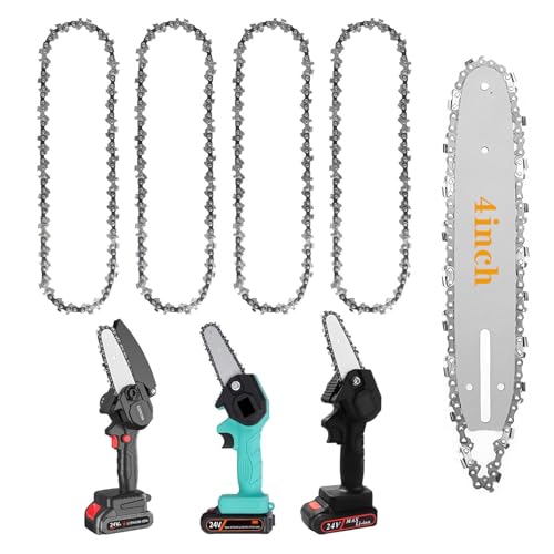 LightBeacon 4 Stück 4 zoll Kettensäge Kette, Kettensägenketten Antriebsglieder, 1/4" Kettensäge Ersatzkette für 13 cm Schiene - 28 Antriebsglieder, für Gartenbaum, Zimmerei LightBeacon 4 Stück 4 zoll Kettensäge Kette, Kettensägenketten Antriebsglieder, 1/4" Kettensäge Ersatzkette für 13 cm Schiene - 28 Antriebsglieder, für Gartenbaum, Zimmerei von LightBeacon